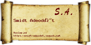 Smidt Adeodát névjegykártya
